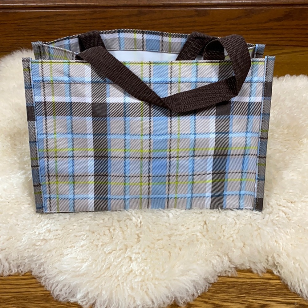 Thirty-One Tote Brown Plaid NWOT